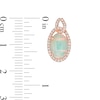 Thumbnail Image 3 of EFFY™ Collection Oval Opal and 0.30 CT. T.W. Diamond Frame Interlocking Drop Earrings in 14K Rose Gold