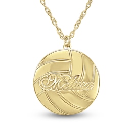 Volleyball Name Engravable Pendant (1 Line)