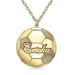 21.0mm Soccer Ball with Name Pendant (1 Line)