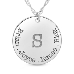 Engravable 22.0mm Disc Pendant (1 Initial and 1-5 Lines)