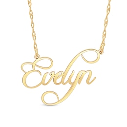 Flowing Cursive Name Necklace (1 Line)
