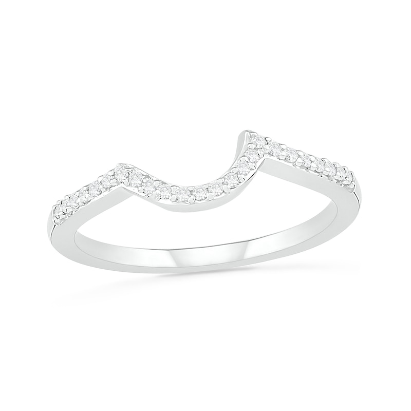 Oval Lab-Created White Sapphire Crossover Bypass Split Shank Bridal Set in Sterling Silver