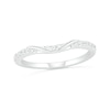 Oval Lab-Created White Sapphire Tri-Sides Split Frame Multi-Row Bridal Set in Sterling Silver