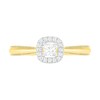 Thumbnail Image 5 of 0.29 CT. T.W. Princess-Cut Diamond Frame Vintage-Style Bridal Set in 10K Gold