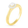 Thumbnail Image 6 of 0.29 CT. T.W. Princess-Cut Diamond Frame Vintage-Style Bridal Set in 10K Gold