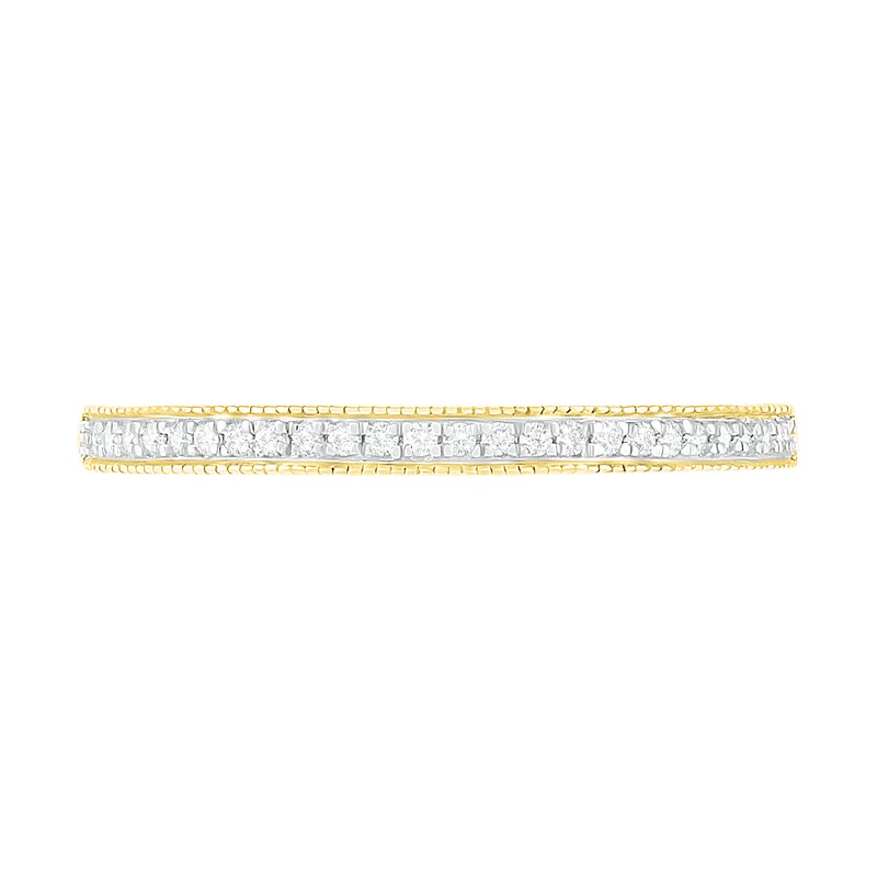 Main Image 8 of 0.29 CT. T.W. Princess-Cut Diamond Frame Vintage-Style Bridal Set in 10K Gold