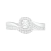 Thumbnail Image 2 of 0.29 CT. T.W. Princess-Cut Diamond Frame Bypass Shank Bridal Set in 10K White Gold