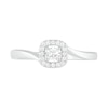Thumbnail Image 4 of 0.29 CT. T.W. Princess-Cut Diamond Frame Bypass Shank Bridal Set in 10K White Gold