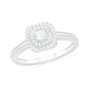 0.37 CT. T.W. Princess-Cut Diamond Double Frame Bridal Set in 10K White Gold