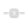 0.37 CT. T.W. Princess-Cut Diamond Double Frame Bridal Set in 10K White Gold