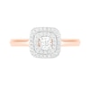 0.37 CT. T.W. Princess-Cut Diamond Double Frame Bridal Set in 10K Rose Gold
