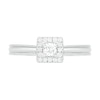 Thumbnail Image 5 of 0.29 CT. T.W. Princess-Cut Diamond Frame Vintage-Style Bridal Set in 10K White Gold