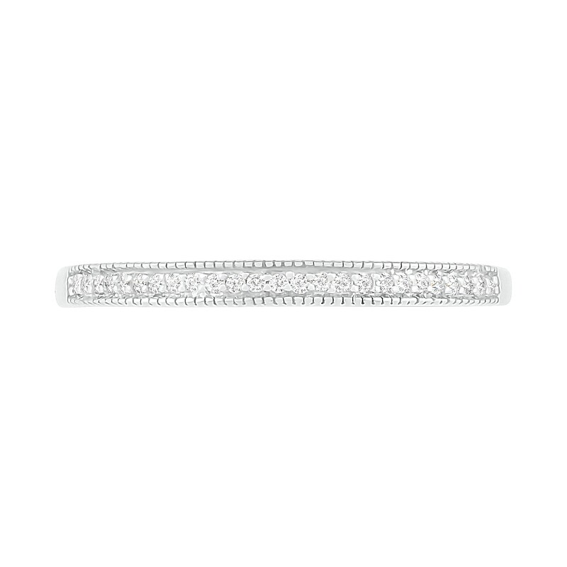 Main Image 8 of 0.29 CT. T.W. Princess-Cut Diamond Frame Vintage-Style Bridal Set in 10K White Gold