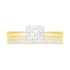 Thumbnail Image 2 of 0.29 CT. T.W. Princess-Cut Diamond Frame Vintage-Style Bridal Set in 10K Gold