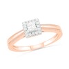 Thumbnail Image 4 of 0.29 CT. T.W. Princess-Cut Diamond Frame Vintage-Style Bridal Set in 10K Rose Gold