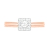 Thumbnail Image 5 of 0.29 CT. T.W. Princess-Cut Diamond Frame Vintage-Style Bridal Set in 10K Rose Gold