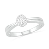 0.29 CT. T.W. Oval Diamond Frame Bridal Set in 10K White Gold