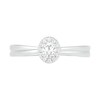 0.29 CT. T.W. Oval Diamond Frame Bridal Set in 10K White Gold