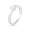 0.29 CT. T.W. Oval Diamond Frame Bridal Set in 10K White Gold
