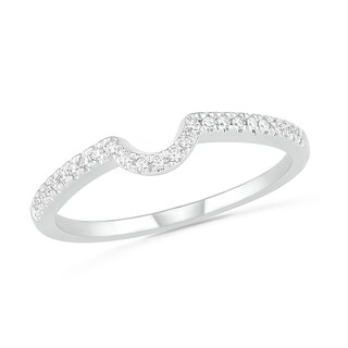 0.29 CT. T.W. Oval Diamond Frame Bridal Set in 10K White Gold