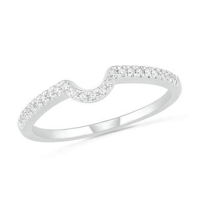 0.29 CT. T.W. Oval Diamond Frame Bridal Set in 10K White Gold