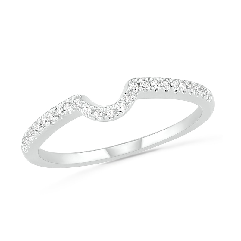 0.29 CT. T.W. Oval Diamond Frame Bridal Set in 10K White Gold