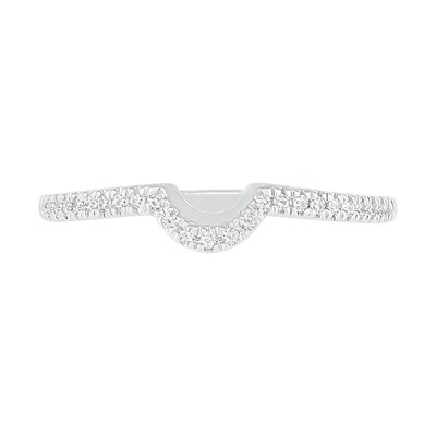 0.29 CT. T.W. Oval Diamond Frame Bridal Set in 10K White Gold