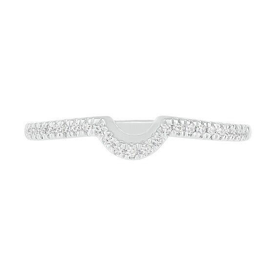 0.29 CT. T.W. Oval Diamond Frame Bridal Set in 10K White Gold