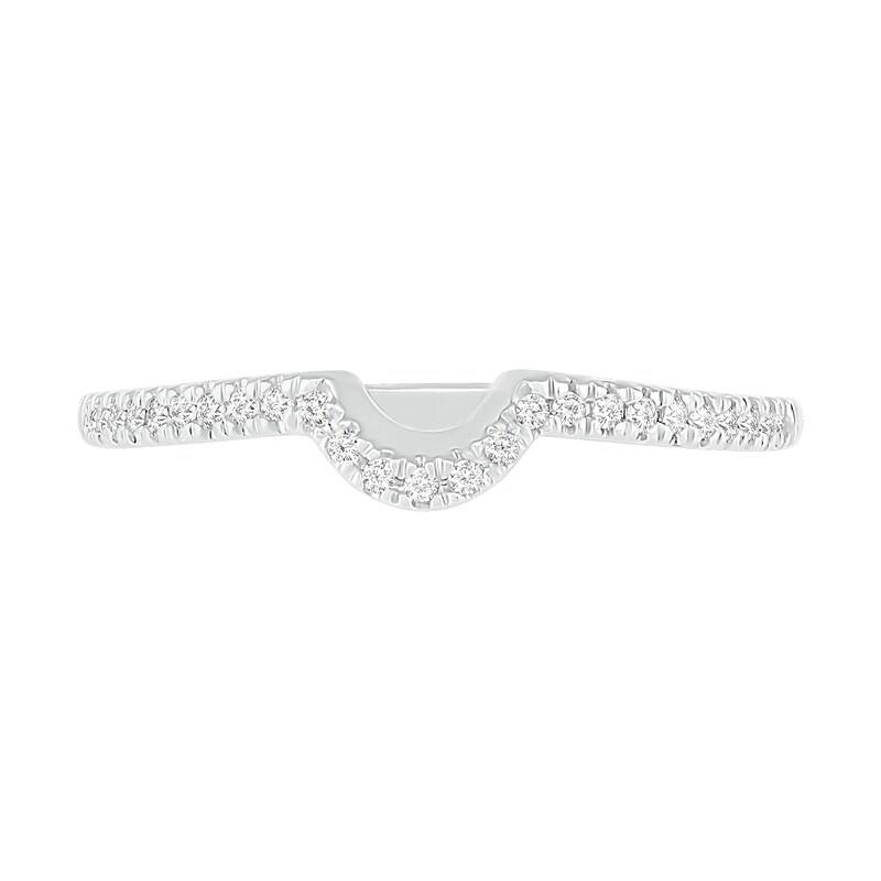 0.29 CT. T.W. Oval Diamond Frame Bridal Set in 10K White Gold