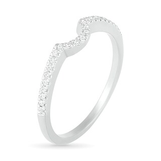 0.29 CT. T.W. Oval Diamond Frame Bridal Set in 10K White Gold
