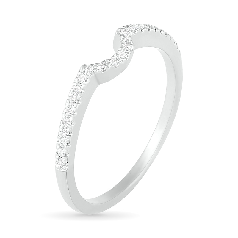0.29 CT. T.W. Oval Diamond Frame Bridal Set in 10K White Gold