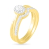 Thumbnail Image 1 of 0.29 CT. T.W. Oval Diamond Frame Bridal Set in 10K Gold