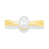 Thumbnail Image 2 of 0.29 CT. T.W. Oval Diamond Frame Bridal Set in 10K Gold