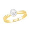 Thumbnail Image 3 of 0.29 CT. T.W. Oval Diamond Frame Bridal Set in 10K Gold