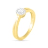 Thumbnail Image 5 of 0.29 CT. T.W. Oval Diamond Frame Bridal Set in 10K Gold