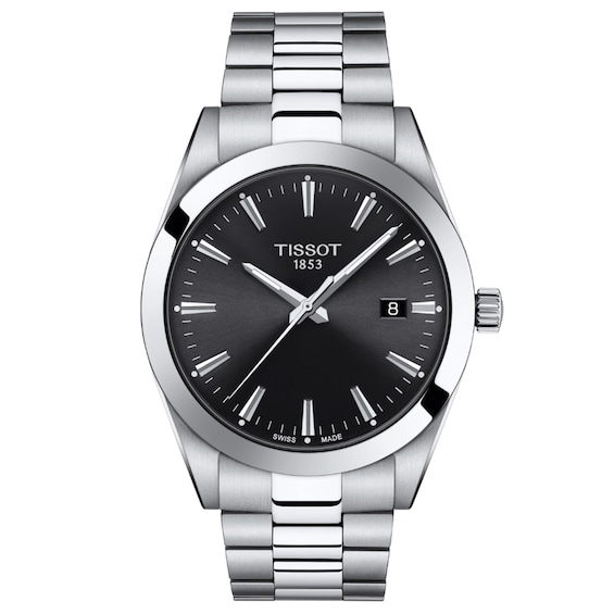 Men's Tissot Gentleman Watch with Black Dial (Model: T127.410.11.051.00)