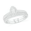 Thumbnail Image 0 of 0.29 CT. T.W. Marquise Diamond Frame Vintage-Style Bridal Set in 10K White Gold