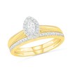 Thumbnail Image 0 of 0.29 CT. T.W. Marquise Diamond Frame Vintage-Style Bridal Set in 10K Gold