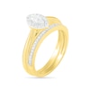 Thumbnail Image 1 of 0.29 CT. T.W. Marquise Diamond Frame Vintage-Style Bridal Set in 10K Gold