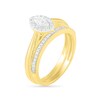 Thumbnail Image 1 of 0.29 CT. T.W. Marquise Diamond Frame Vintage-Style Bridal Set in 10K Gold