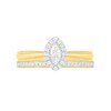 Thumbnail Image 3 of 0.29 CT. T.W. Marquise Diamond Frame Vintage-Style Bridal Set in 10K Gold