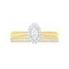 Thumbnail Image 2 of 0.29 CT. T.W. Marquise Diamond Frame Vintage-Style Bridal Set in 10K Gold