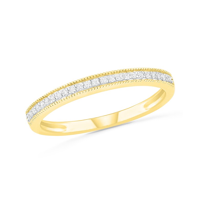Main Image 7 of 0.29 CT. T.W. Marquise Diamond Frame Vintage-Style Bridal Set in 10K Gold
