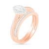 Thumbnail Image 2 of 0.29 CT. T.W. Marquise Diamond Frame Vintage-Style Bridal Set in 10K Rose Gold