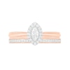 Thumbnail Image 3 of 0.29 CT. T.W. Marquise Diamond Frame Vintage-Style Bridal Set in 10K Rose Gold