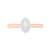 Thumbnail Image 5 of 0.29 CT. T.W. Marquise Diamond Frame Vintage-Style Bridal Set in 10K Rose Gold