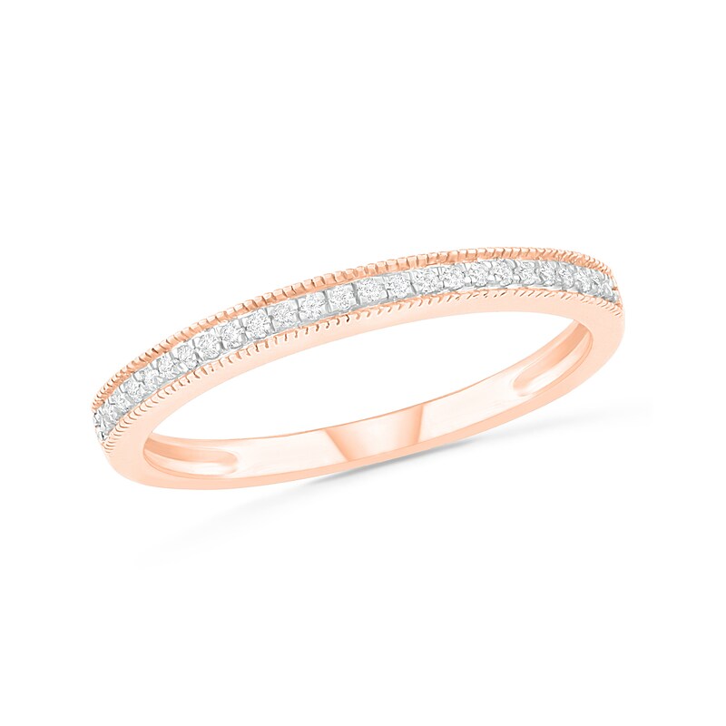 Main Image 7 of 0.29 CT. T.W. Marquise Diamond Frame Vintage-Style Bridal Set in 10K Rose Gold