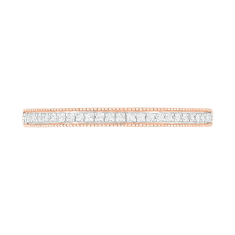 Main Image 8 of 0.29 CT. T.W. Marquise Diamond Frame Vintage-Style Bridal Set in 10K Rose Gold