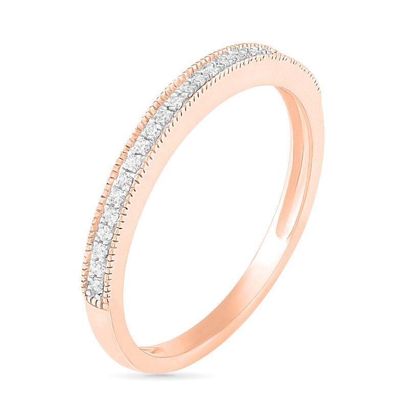 Main Image 9 of 0.29 CT. T.W. Marquise Diamond Frame Vintage-Style Bridal Set in 10K Rose Gold