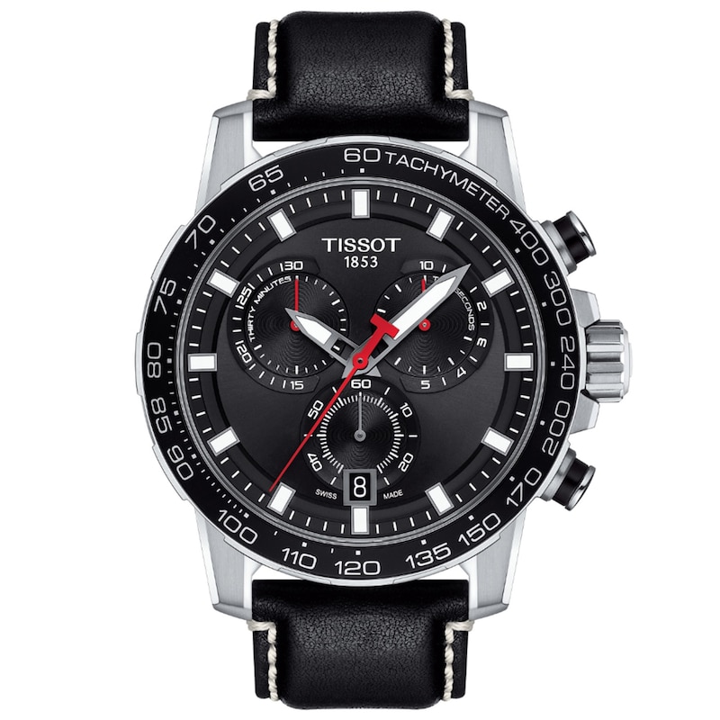 Men's Tissot Supersport Chrono Strap Watch with Black Dial (Model: T125.617.16.051.00)|Peoples Jewellers